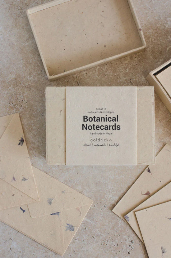 Botanical Notecards - Dried Flowers & Handmade Paper