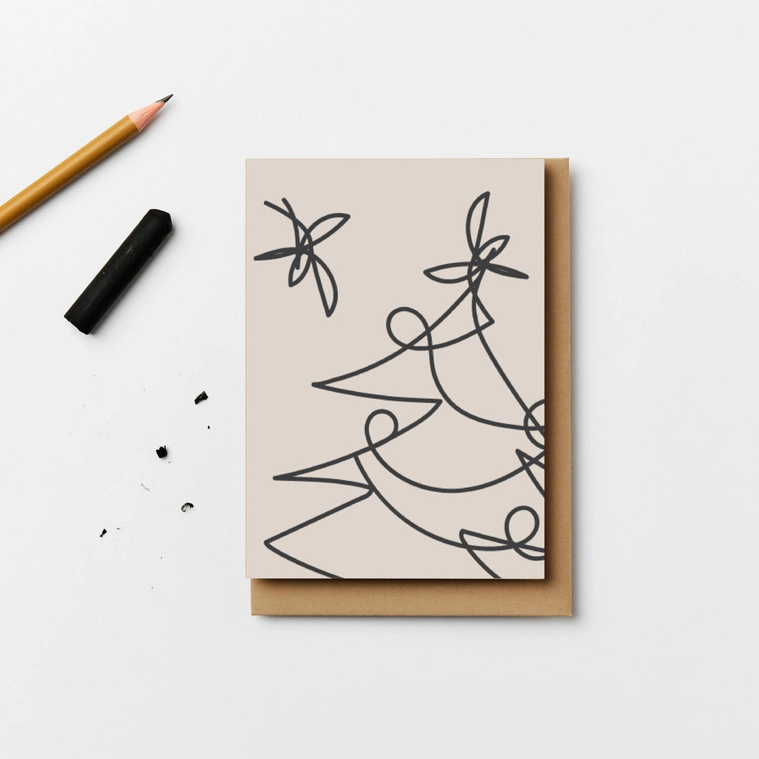 Tree Lines Seasonal Christmas Card