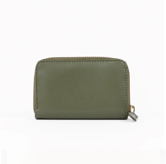 Mini Zip Around Wallet  - Olive