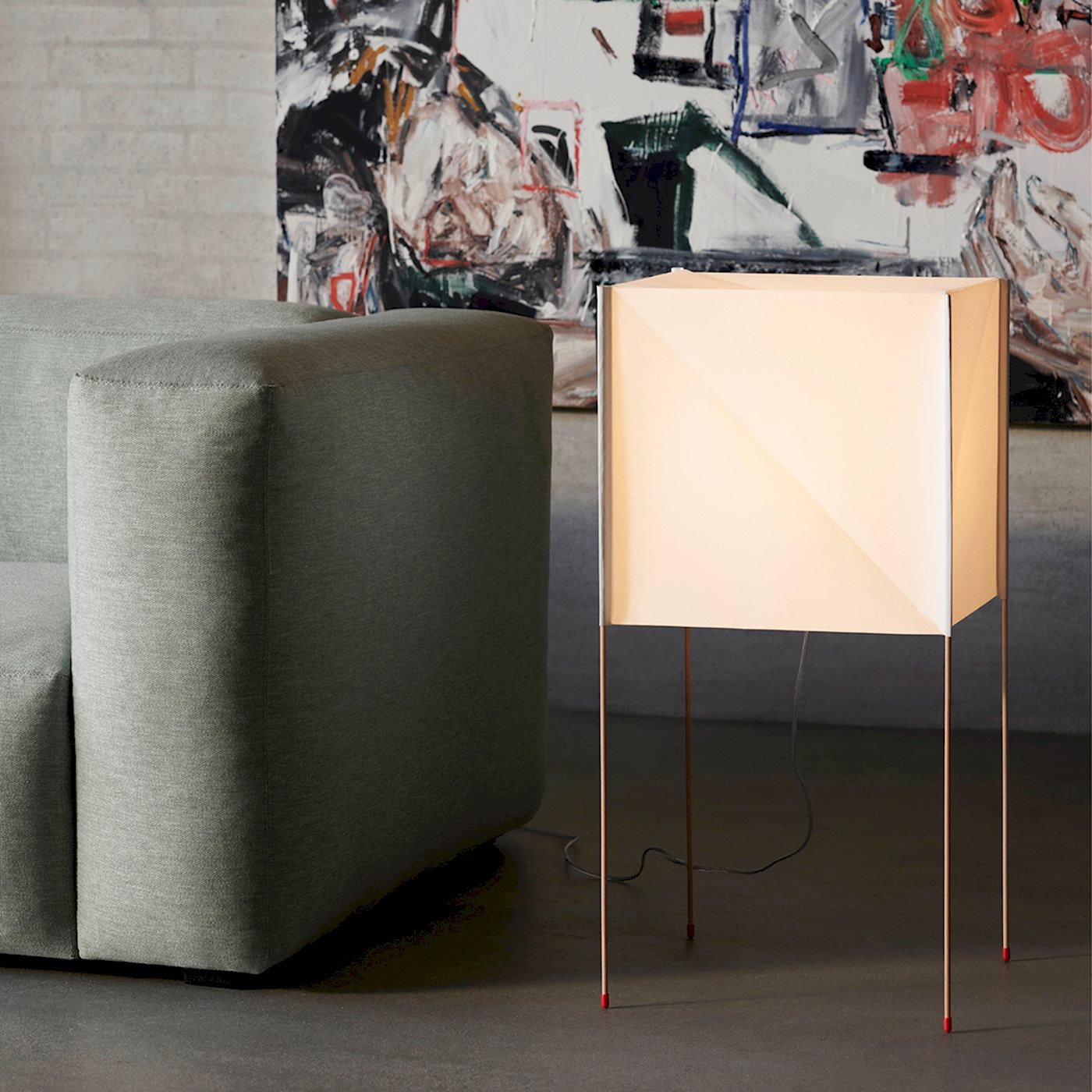 Load image into Gallery viewer, PAPER CUBE FLOOR LAMP - ECOPET PAPER
