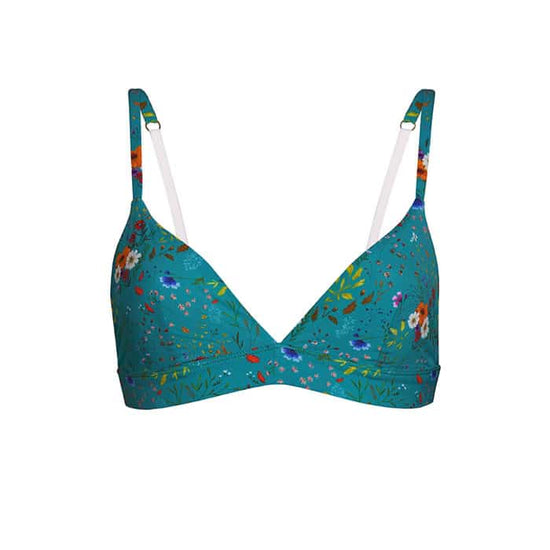 Load image into Gallery viewer, FLEURETTE TURQUOISE TRIANGLE - BRA
