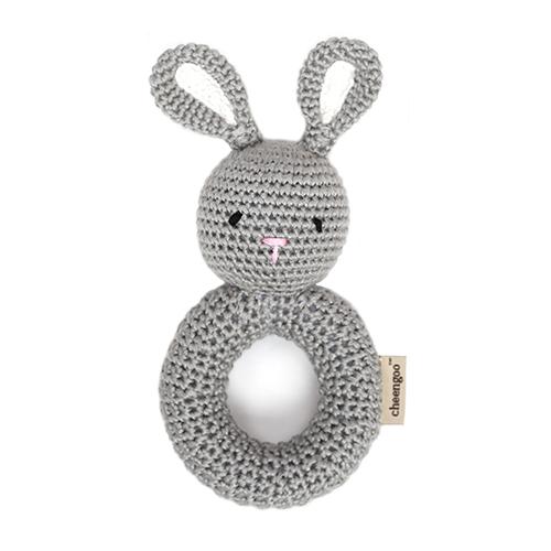 Bunny Ring Hand Crocheted Rattle