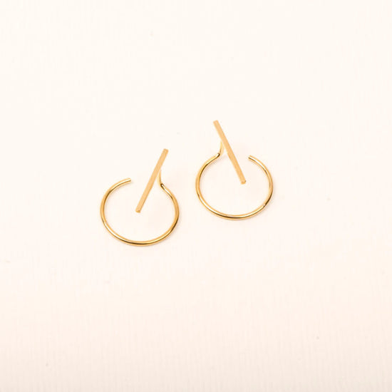 Pluto Stripe Earrings  - gold plated