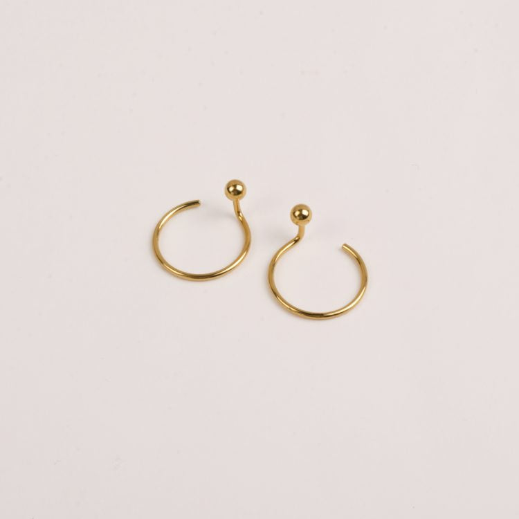 Pluto Earrings  - gold plated