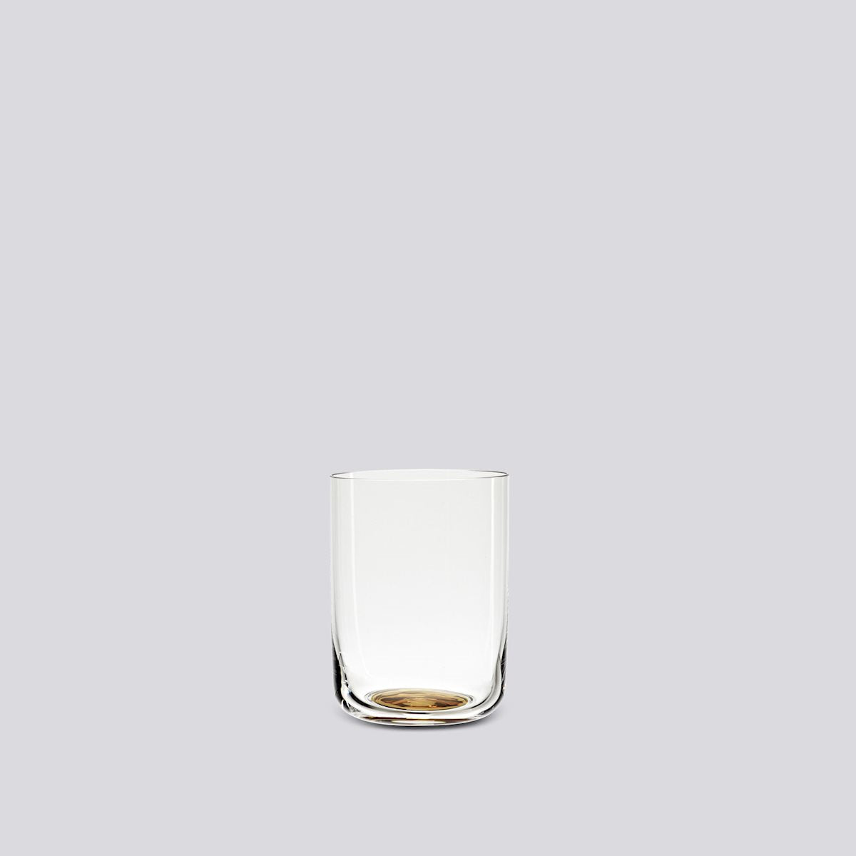COLOUR GLASS WATER HIGH 25 CL WITH GOLD COLOURED DOT - SET OF 2
