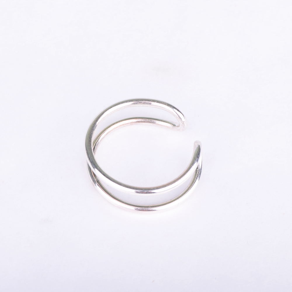 Double Hoop Ring - silver