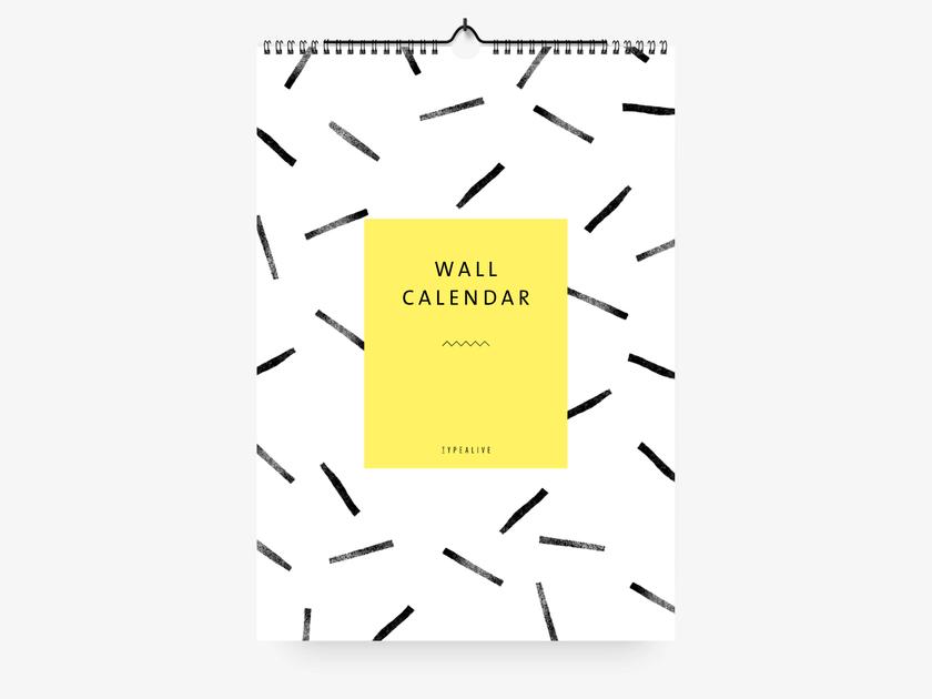 Wall Calendar / Black & White