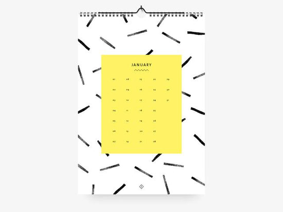 Load image into Gallery viewer, Wall Calendar / Black &amp;amp; White

